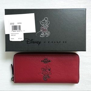 Coach Minnie Mouse Slim Zip Wallet